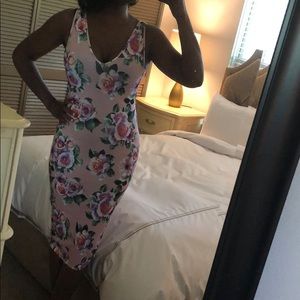 Lilac Floral Midid Dress